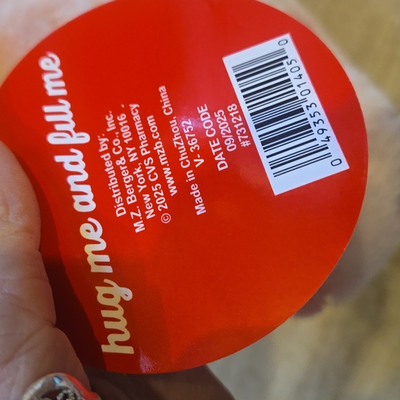 New Plush Piggy Bank with Hearts - Picture 8 of 8